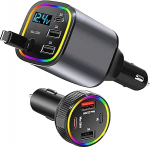 Sisse t&otilde;mmatav sigaretis&uuml;&uuml;taja USB C, 4 pordi USB adapteri auto tarvikud 85,5 W & 78 W 4 in 1 autolaadija, topelt autoadapteri kingitused iPhone / Androidile