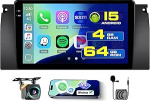 Roinvou 4+64G Android 15 autoraadio BMW X5 E53 E39 M5 E38 1996-2007 juhtmevaba Carplay Android autoga, 9-tolline autoraadio Incell puuteekraaniga GPS-navigatsiooniga Bluetooth EQ WiFi RDS FM SWC tagurdamine