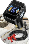 TENTEK 170 W sigaretis&uuml;&uuml;taja USB C, autolaadija USB C, autolaadija, iPhone 17 iPad Air S24 S25 droonile, 2 port PD3.1 kiirlaadimine, kiirlaadimisadapter 12 V 24 V LED-voldim&otilde;&otilde;turiga, must