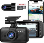Miofive Dual Car Camera, Dash Cam Car 4K, 2160 x 1440, Dash Cam Car 5.8GHz WiFi koos 32GB SD kaardiga, Dual Rear Dash Cam koos &ouml;&ouml;n&auml;gemise, GPS, HDR, G-sensor, Loop Recording, App Control, Max 512GB
