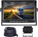 Hodozzy tagurduskaamera komplekt AHD koos 7-tollise LCD-monitori ja kaamera &ouml;ise n&auml;gemisega IP69 veekindel veoautodele, haagistele, bussidele, autodele, haagissuvilatele, kaubikutele (12V-24V), 15 m kaabliga