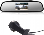 Dynavsal 4,3-tolline tahavaatepeegli monitor + tagurduskaamera Transpoter 3. pidurituledes HD tahavaate kaamera Mercedes Benz Viano Vito W639 Van 2003-2014, HD auto tahavaatepeegel k&otilde;ikidele autodele
