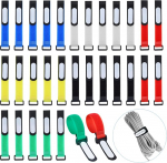 Taaskasutatavad v&auml;rvilised kaablipaelad kirjutatavate etikettidega, Velcro kaablipaelad, reguleeritavad kaablipaelad, etikettidega organiseerimiseks, 20cm x 2cm, 6 heledat v&auml;rvi, mitmeotstarbeline,