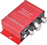 Lazmin Home Audio Amplifier, kaasaskantav kahe kanaliga Surround HiFi Sound HiFi Stereo Receiver 12V adapter auto jaoks