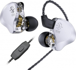 keephifi CCZ Solo DC02 In-Ear Monitor k&otilde;rvaklapid koos kaabli ja mikrofoniga IEM, Dual Magnetic Circuit DD IEM Bass Headset, PU + PET komposiitmembraan, galvaniseeritud l&auml;ikivad metallist k&otilde;rvaklapid muusikutele,