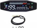 KAOLALI Uuendatud universaalne mootorratta spidomeetri, veekindel digitaalne spidomeetri 12000 RPM mootorratta &otilde;liindikaator Dual Odometer spidomeetri n&auml;itaja