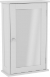 Home Discount&reg; Bathroom Cabinet Single Mirrored Door Wall Mounted, White