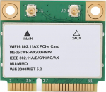 Annadue Wireless WiFi kaart, AX200HMW 2.4G/5G Dual Band Wireless Network Card, 2974M WiFi6 Bluetooth 5.2 PCI-E juhtmevaba kaart, 802.11 A/B/G/N/AC/AX s&uuml;learvutile.