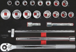 KS Tools 711.1034 Moodulmuhvide komplekt 21-osaline tarvikud 3/4