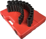 Sunex 1/2 Drive 12-Point Metric Impact Socket Set, 2827