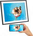 AGFA Photo - Digital Photo Frame 17 Inch High Resolution with Touch Screen, WiFi, 32GB Memory, Instant Sharing of Photos and Videos - Realiview Model - Black