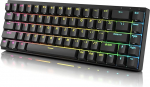 DURGOD Hades 68 mehaaniline m&auml;nguklaviatuur | 65% paigutus ANSI US - USB Type C | alumiiniumist korpus | Double Shot PBT Cherry profiil (Cherry Red, Black)