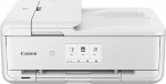 Canon PIXMA TS9551Ca Printer Colour Inkjet Multifunctional Device DIN A4 A3 (Printer A3, Scanner, Copier, 5 Separate Inks, WLAN, LAN, Print App, 2 Paper Feeders, Duplex Printing) White