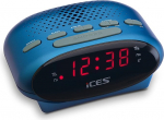 iCES ICR-210 kellaraadio (2X &auml;ratuskellaaeg, snooze funktsioon, uneaegur) sinine