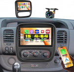 [8Cores 4G + 64G] Hikity Autoradio Android 15 Renault Trafic Opel Vivaro B Fiat Talento Nissan NV300 9-tolline puuteekraaniga autoraadio 1280 x 720 piksliga 32EQ FM RDS Wireless Carplay Android Car