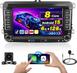 [8Core 6G + 128G] Inefala Android 15 autoraadio VW Golf Passat Tiguan Polo Caddy Touran Seat traadita CarPlay Android auto, 7-tolline raadio auto GPS WiFi DSP 2USB RDS / FM SWC Mic tagurdamine