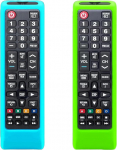 [2 Pack] Samsung TV kaugjuhtimispuldi helendav asenduspult, universaalne silikoonist &uuml;mbris koos paelaga, mis helendab pimedas