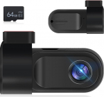 NHOPEEW 720P Dash Cam Front - 720P Mini Dash Camera autodele - S&otilde;idu salvestaja Sisseehitatud 150 kraadi &ouml;&ouml;n&auml;gemise objektiivi toetus 24H parkimisseire Loop salvestamine + 64G SD kaart