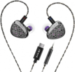 Yinyoo KBEAR TB-PRO juhtmega k&otilde;rvaklapid USB C In-Ear Monitor k&otilde;rvaklapid HiFi 10 mm Dual Magnetic Zinc Alloy Gear Design Gaming Earplugs for Trips & Commuting (Type-C, koos mikrofoniga)