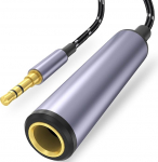1/4 kuni 3,5 mm k&otilde;rvaklappide adapter, TRS 6,35 mm emane kuni 3,5 mm isane stereoaudio adapter v&otilde;imendi, kitarri, klaveri, kodukino seadmete ja telefoni, s&uuml;learvuti, k&otilde;rvaklappide jaoks - 30cm