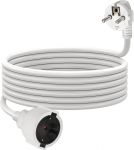 Pikenduskaabel 10 m IP44 kaabli pikendus kaitsekontaktpistikuga Schuko pikendus 16 A/250 V, valge, H05VV-F 3G 1,5 mm&sup2;