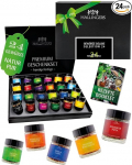 Hallingers Genuss Manufaktur Spice Gift Set - 24 Premium Spices from around the World, in Glass & Elegant Gift Box, Spice Set "Deluxe Selection 24", Kingitusidee meestele ja naistele, j&otilde;uludeks.