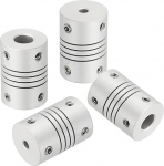 hankekaart Flexible Kupplungen, 3 mm kuni 6,35 mm, Gelenkverbinder aus Aluminiumlegierung, flexible Wellenkupplungen, Motorkupplung f&uuml;r 3D-Drucker, CNC-Maschine, Motorf&uuml;hrung, DIY-Encoder D16 x L 23