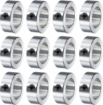 hankimine kaart kruvi kraanikraanid, 12-osaline komplekt, 1-1 / 2 "Bore, tsingitud s&uuml;sinikterasest varre kraanid, 1-3/8" OD, 5/8" laius, Lock Axle Collar (&otilde;&otilde;nes, kergekaaluline)