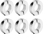 sourcing map Schaftmanschette, 22 mm Bohrung, doppelt geteilte Aluminiumlegierung, Klemmwellenmanschetten mit M5-Schraube f&uuml;r industrielle Automatisierung, F&ouml;rderbandsysteme, 6 St&uuml;ck