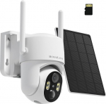 HOSAFE.COM v&auml;livalvekaamera aku Solar 360&deg; PTZ WiFi kaamera v&auml;ljas 2K 3MP turvakaamerad Spotlight v&auml;rvilise &ouml;&ouml;n&auml;gemisega PIR anduriga 2-Way Audio