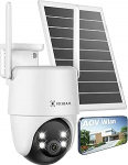 COCOCAM 24/7 Recording AOV valvekaamera v&auml;ljas aku WiFi 10000 mAh aku 8W p&auml;ikesepaneel 2K PTZ kaamera v&auml;ljas, 30 meetri &ouml;&ouml;vaatlus, AI tuvastamine, AI j&auml;lgimine