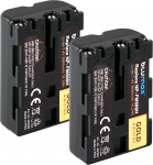 2 x Blumax aku &uuml;hildub Sony NP-FM500H | 2600 mAh - NP-FM500 NP-FM55H Sony Alpha 77 99 - A77 A99 II - DSLR A850 A900 - VG-C77AM VG-C99AM jaoks