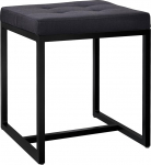 CLP Barci Stool Modernne stool Kvaliteetne polsterdatud stool musta pulberv&auml;rvitud rauaraamiga, v&auml;rv: must, materjal: Kangas: