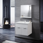 SONNI Vannitoam&ouml;&ouml;bli komplekt valamu koos aluskapi ja peegliga Vannitoam&ouml;&ouml;bel 60 cm k&otilde;rgl&auml;ikega 2-osaline