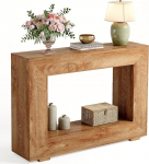 LITTLE TREE 47-tolline konsoollaud, diivanilaud hoiuruumiga, kaasaegne esiku m&ouml;&ouml;bel esikusse, kitsas pikk esiku laud elutuppa, beeži v&auml;rvi