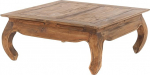 DESIGN DELIGHTS Opium Table East 80 tolli 80 x 80 x 36 cm (B x S x K x K) Massiivne mahagonist k&uuml;ljelaud Massiivpuidust kohvilaud V&auml;rv: 01 Natural Vintage