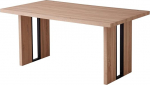 Moderner rechteckiger Esstisch, dunkelgraue Holzmaserung, 160 x 90 x 75 cm, perfekt f&uuml;r Wohnzimmer oder K&uuml;che, stilvolles hellbraunes Finish, modernes Design, platzsparend