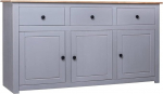 Hommdiy Sideboard k&ouml;&ouml;gikapp 3 sahtlit ja 3 ust Buffet kabinet hoiukapp T&auml;ispuidust Panama m&auml;nd Mehhiko stiilis Maja maja stiilis, hall