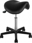 EVOR ratastega sadulatooli, 181 kg kaaluv&otilde;ime, ergonoomiline rullsadulatooli, reguleeritava k&otilde;rgusega, paksendatud PU nahast, p&ouml;&ouml;rlev sadulatooli tool salongile, spaa, t&auml;toveeringule, kliinikusse, mustas toonis