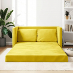 P&otilde;randadiivan magamisfunktsiooniga, tumekollane, 122 x 204 x 55 cm, samet, Lounge diivan, Diivanid ja diivanid, Relax diivan, Diivan elutuppa - 353963