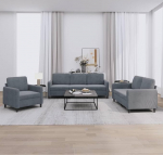 ShGaxin 3201935 3-osaline diivanikomplekt tumehall samet, Lounge diivan, diivanid ja diivanid, Relax diivan, diivan elutuppa, diivan magamisfunktsiooniga