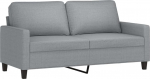 Willood diivanitool, diivanitool k&auml;etugedega, seljapadi, Chaise Longue klubitool, polsterdatud tool, hall, 140 cm, individuaalsed diivanid