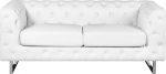 Beliani Luxury 2-kohaline diivan Faux Leather Chesterfield Style White Vissland