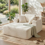YINIX Chaise Longue diivan Corduroy'st, XXL &uuml;hekohaline tool koos unefunktsiooniga, lamamistool koos 3 padjaga ja joogihoidjaga, k&otilde;rge tihedusega vahtpolsterdatud diivan, kriimustuskindel ja stabiilne, 165 x