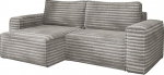 Kaiser M&ouml;bel - nurgadiivan magamisfunktsiooniga ja voodikastiga - Corduroy, 248 cm lai, 140 cm s&uuml;gav - suur lamamispind 140 x 200 cm - BOHOO diivan L-kujuline, Ottomani vasakpoolne - Hall
