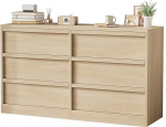 Kommode Mit 6 Schubladen, Komodenschrank, Schubladenschrank, Platzsparend Modernes Sideboard, Viel Stauraum Einfache Montage, F&uuml;r Wohnzimmer, Flur, Schlafzimmer, 119x40x74cm