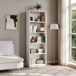 Home Collective raamaturiiul, arhiiviriiul, seisev riiul, ruumijaotur, valge, 5 lahtise sektsiooniga, puidust, laius 60 cm