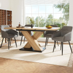 Pikendatav s&ouml;&ouml;gilaud 119 - 158,5 x 80 x 75 cm, k&ouml;&ouml;gilaud 4-8 inimesele, stiilne s&ouml;&ouml;gilaud X-kujulise alusega, pikendatav laud/puidust laud k&ouml;&ouml;ki, elutuppa v&otilde;i vastuv&otilde;turuumi (2)