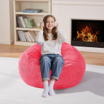Homguava Bean Bag Chair, Teardrop Bean Bags for Teens, Bean Bag t&auml;idetud m&auml;luvaht ja Ultra Soft Corduroy Cover elutuba, magamistuba (v&auml;ike, roosa)