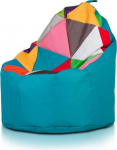 Ecopuf Yoko Mix Patchwork Bean Bag - Kaasaskantav papukott pol&uuml;estrist, mis on valmistatud kadumisvastase t&otilde;mblukuga